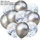 10/14pcs Mix Pink Rose Balloons Heart Star RoseGold Confetti Balloon Birthday Party Decorate Kids Adult Air Balls Wedding Globos