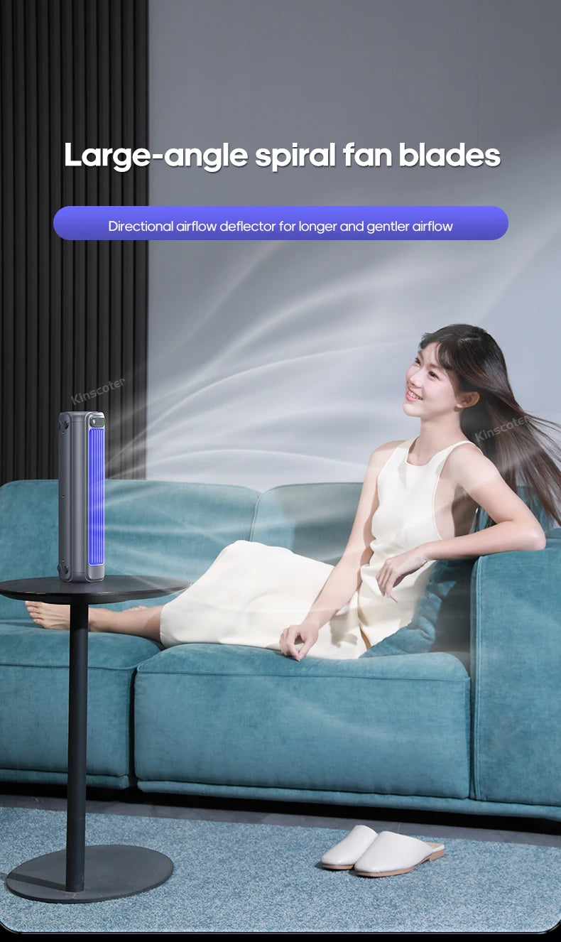Newest Wall Mounted Air Conditioning Fan Silent Household Rechargeable Tower Fan Vertical Desktop Air Cooler  for Bedroom Living