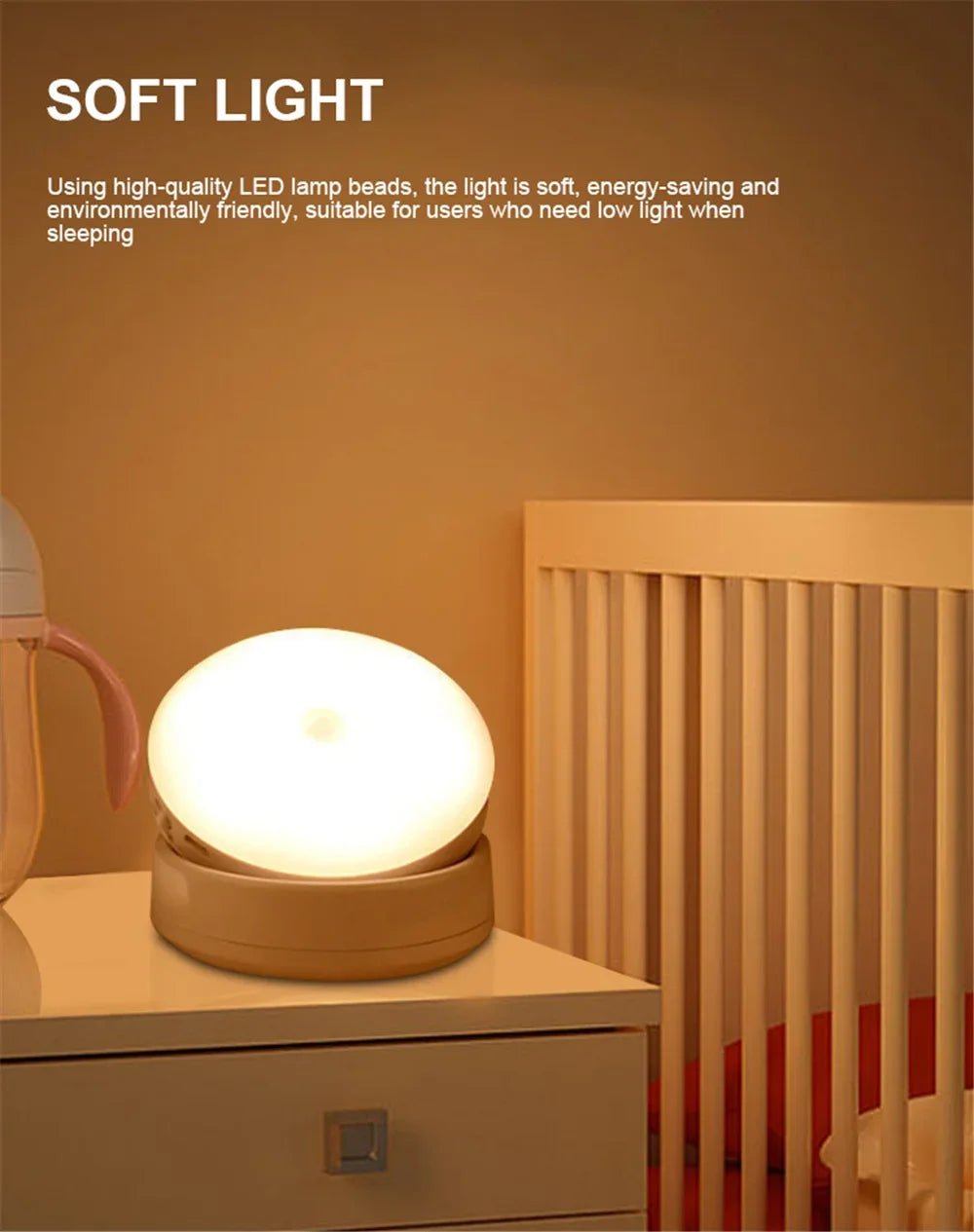LED Night Light USB Charging Intelligent Human Induction For Bedside Cabinet Home Wardrobe Lighting Motion Sensor Light led Lamp