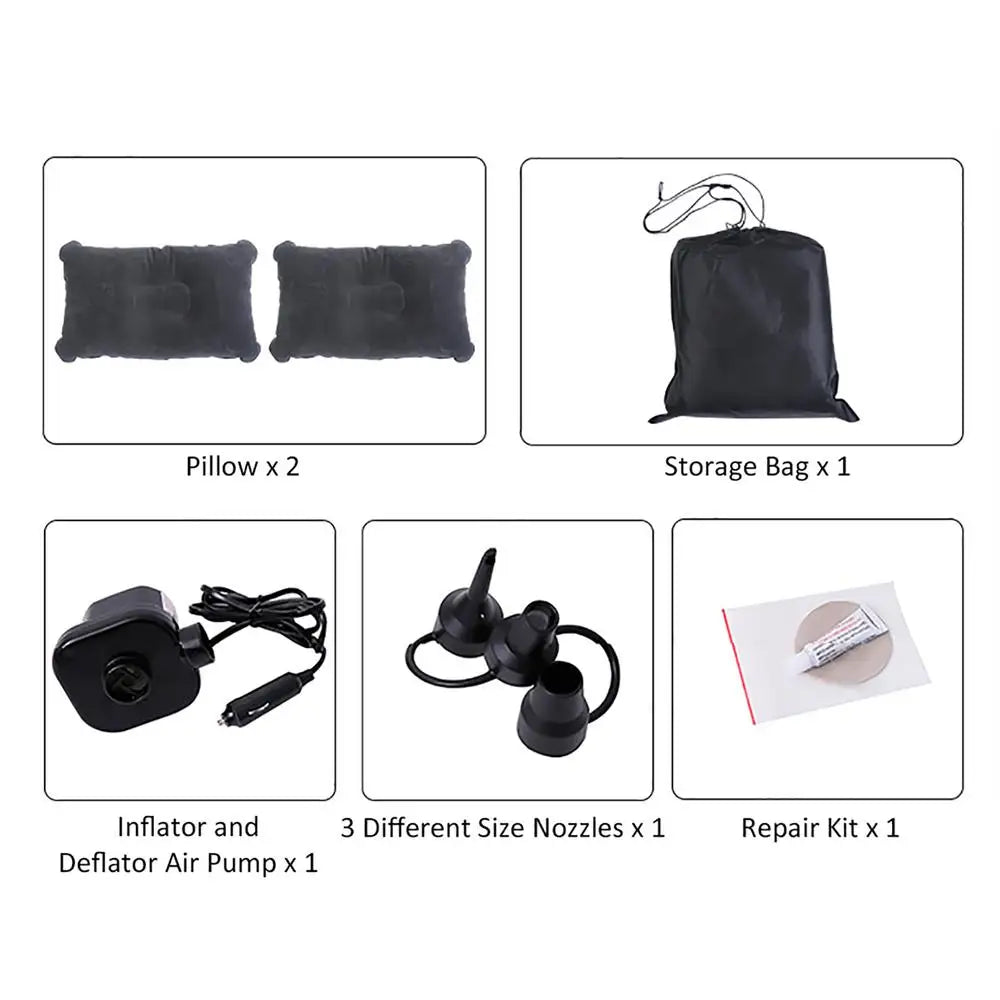 Multi-functional Auto Inflatable Air Mattress 175x130cm Car Universal SUV Air Mattress Car Travel Bed Adult Sleeping Mattress