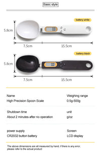 New LCD Digital Measurement Adjustable Weighing Spoon Coffee Powder Scale Baking Scale Electronic Measuring Spoon Kitchen Tools