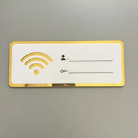 WiFi Sign Acrylic Mirror Wall Sticker for Public Places Shops Handwriting Account And Password Wifi Notice Board Wall Sticker