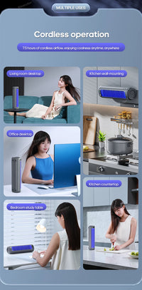 Newest Wall Mounted Air Conditioning Fan Silent Household Rechargeable Tower Fan Vertical Desktop Air Cooler  for Bedroom Living