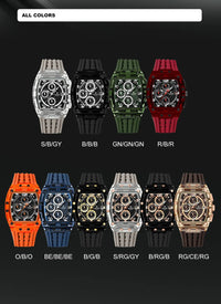 NAVIFORCE Fashion Men Watch Quartz Chronograph  Clock 3ATM Waterproof Silicone Band Sports Casual Date Display Male Wristwatches