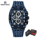 NAVIFORCE Fashion Men Watch Quartz Chronograph  Clock 3ATM Waterproof Silicone Band Sports Casual Date Display Male Wristwatches