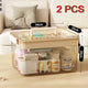 Multi-Layer Home Medicine Box Large Capacity Medical Storage Case Transparent Design for First Aid and Medication Organization