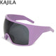 Oversized Punk Shield Sunglasses Women Men Big Frame 2025 Luxury Brand Steampunk Mask Sun Glasses For Ladies Sports Goggle UV400