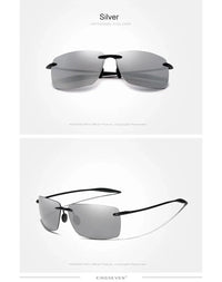 KINGSEVEN Brand New Rimless Sunglasses Polarized UV400 Men Driving Ultralight Rectangle Frameless Glasses Women Fishing Eyewear