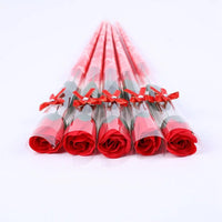 New Artificial Flower 10 Pcs Single Stem Artificial Rose Soap Made Flowers Decoration Valentine Gift