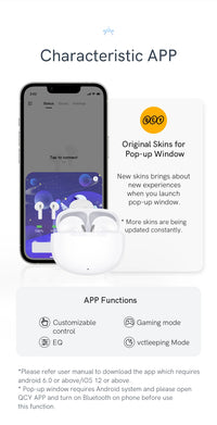 QCY T20 TWS Wireless Earphones Bluetooth 5.3 Earbuds 68ms Low Latency 13mm Driver HIFI Headphones 4 Mics+ENC HD Call Headsets