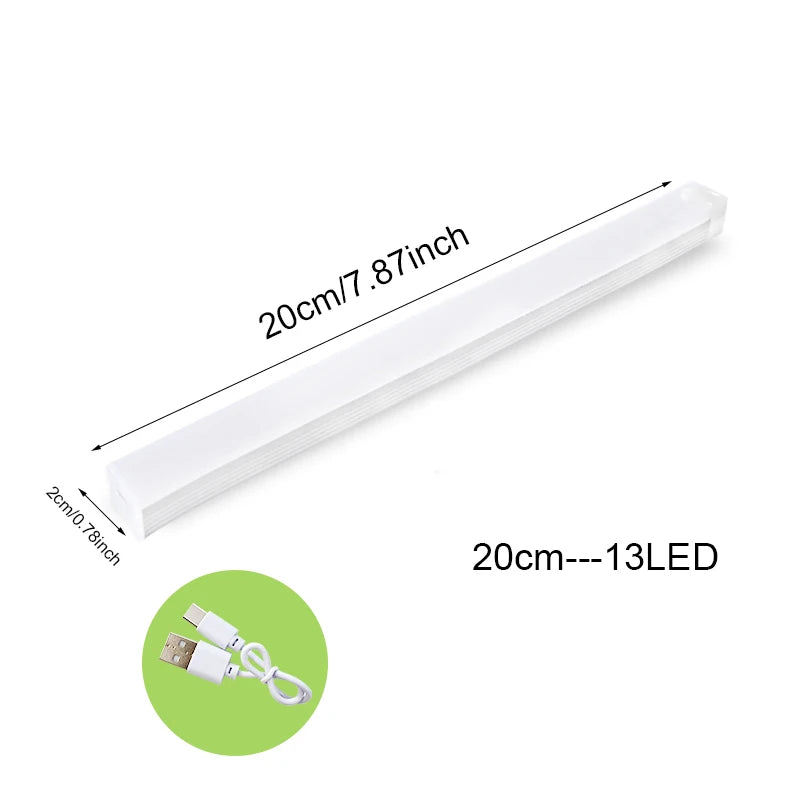 Motion Sensor Light Wireless LED Night Light USB Rechargeable Night Lamp For Kitchen Cabinet Wardrobe Lamp Staircase Backlight