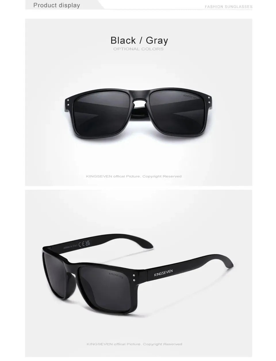 KINGSEVEN Rectangle Retro Polarized Sunglasses Women Men Cycling UV400 Glasses Anti-glare Outdoor Sports Causal Fishing Eyewear