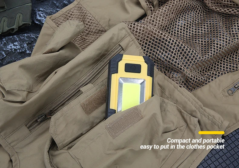 Portable Working Light COB High Bright Flashlight 3Lighting Modes Outdoor Waterproof Camping Fishing Multifunctional Tool Torch
