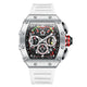 Luxury Brand Tonneau Watch for Men Classic Stainless Steel Chronograph Quartz Watches Fashion Sport Waterproof Reloj Hombre Gift