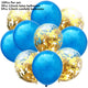 10/14pcs Mix Pink Rose Balloons Heart Star RoseGold Confetti Balloon Birthday Party Decorate Kids Adult Air Balls Wedding Globos