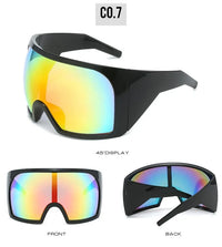 Oversized Punk Shield Sunglasses Women Men Big Frame 2025 Luxury Brand Steampunk Mask Sun Glasses For Ladies Sports Goggle UV400