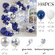 Navy Blue Balloons Garland White Sliver Confetti Latex Ballon Arch Kit Wedding Anniversary Birthday Party Baby Shower Decoration