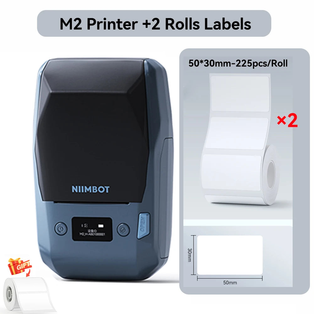 Niimbot M2 Thermal Transfer Label Printer 300 DPI High Definition Wireless 20-50 mm Print Width Label Maker Support Phone/PC