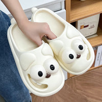 Cute Cartoon Dog Slippers,Creative Non Slip Couples Sandals for Birthday Gift,Lightweight Thick Beach Shoe for Indoor Outdoor