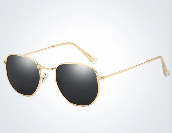 Luxury Designer Sunglasses Vintage Brand Octagon  Men Women Fashion Small Frame Polygon Sun Glasses Metal Gafas De Sol Bans