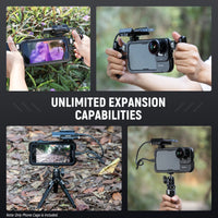 NEEWER Phone Cage Video Rig with Dual Handles For iPhone 15 Pro /Pro Max Smartphone Stabilizer for Video Recording ﻿