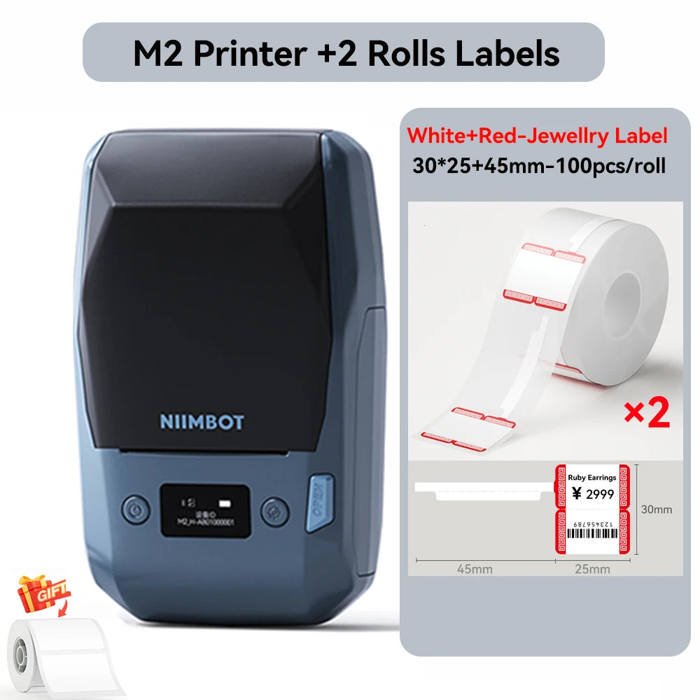 Niimbot M2 Thermal Transfer Label Printer 300 DPI High Definition Wireless 20-50 mm Print Width Label Maker Support Phone/PC