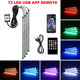 Neon LED Car Interior Ambient Foot Strip Light Kit Accessories Backlight Remote App Music Control Auto RGB Decorative Lamps