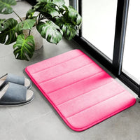 Memory Foam Embossed Velvet Carpet Bathroom Living Room Non-Slip Mat Cobblestone Floor Mat