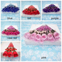 New Artificial Flower 10 Pcs Single Stem Artificial Rose Soap Made Flowers Decoration Valentine Gift