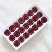 Grade B 21PCS 2-3cm Mini Preserved Roses Heads Eternal Rose Gift Wedding Party DIY Material Preserved Roses Home Dried Flowers
