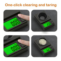 Precision Pocket Scale 1000g X 0.1g - Digital Gram Food Jewelry Ounces/Grains Scale with Backlit LCD - Mini Scale for Travel