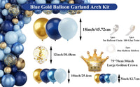 Metal Golden Blue Balloons Arch Set Birthday Wedding Decoration Party Supplies Graduation Holiday Celebration Baby Shower Globos
