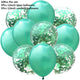 10/14pcs Mix Pink Rose Balloons Heart Star RoseGold Confetti Balloon Birthday Party Decorate Kids Adult Air Balls Wedding Globos