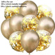 10/14pcs Mix Pink Rose Balloons Heart Star RoseGold Confetti Balloon Birthday Party Decorate Kids Adult Air Balls Wedding Globos