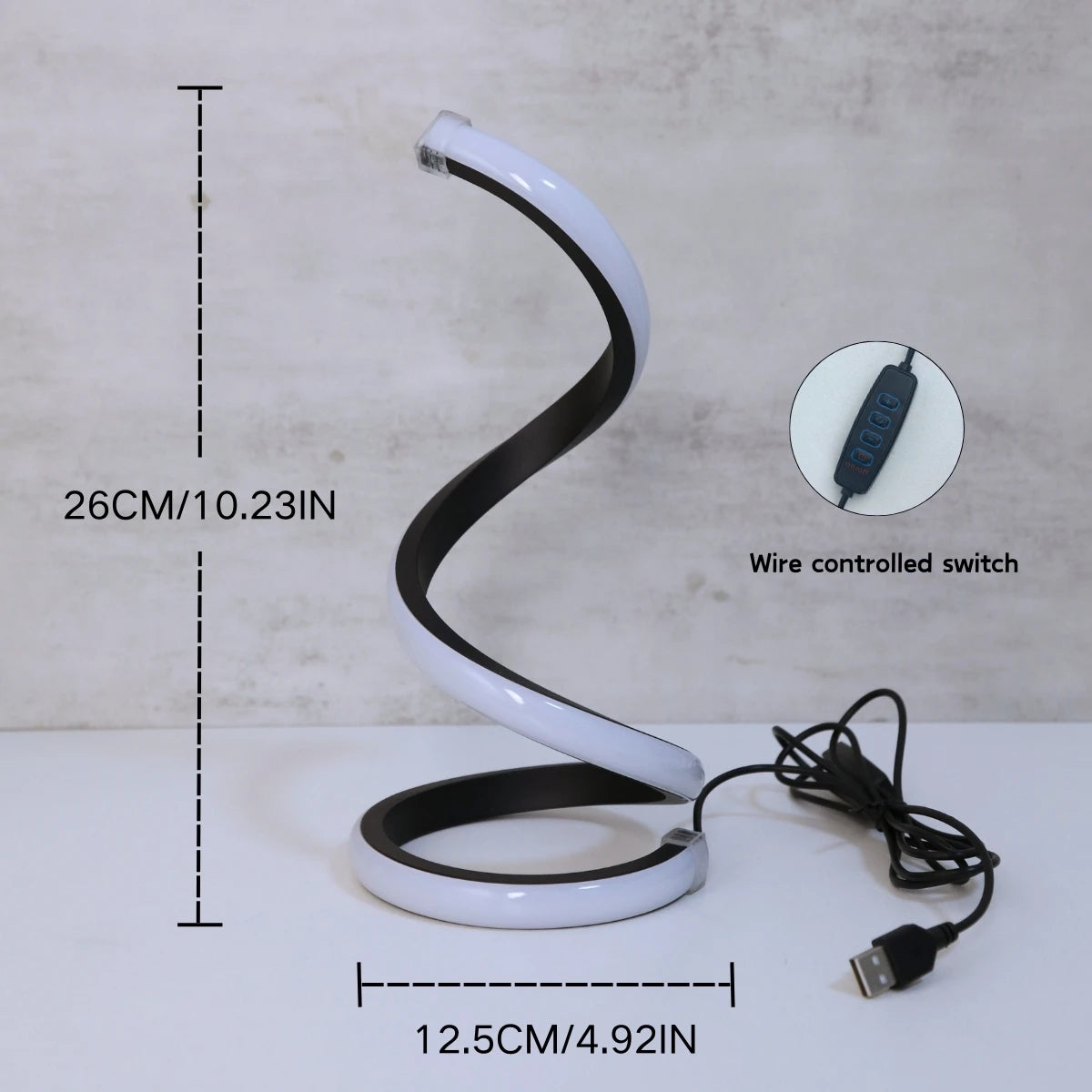 Modern creative LED desk lamp, USB powered dimmable