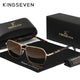 KINGSEVEN 2024 Polarized Sunglassesfor Men Alloy frame Outdoor Driving Eyewear Anti-Glare Mirror Lens Business Men