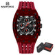 NAVIFORCE Fashion Men Watch Quartz Chronograph  Clock 3ATM Waterproof Silicone Band Sports Casual Date Display Male Wristwatches