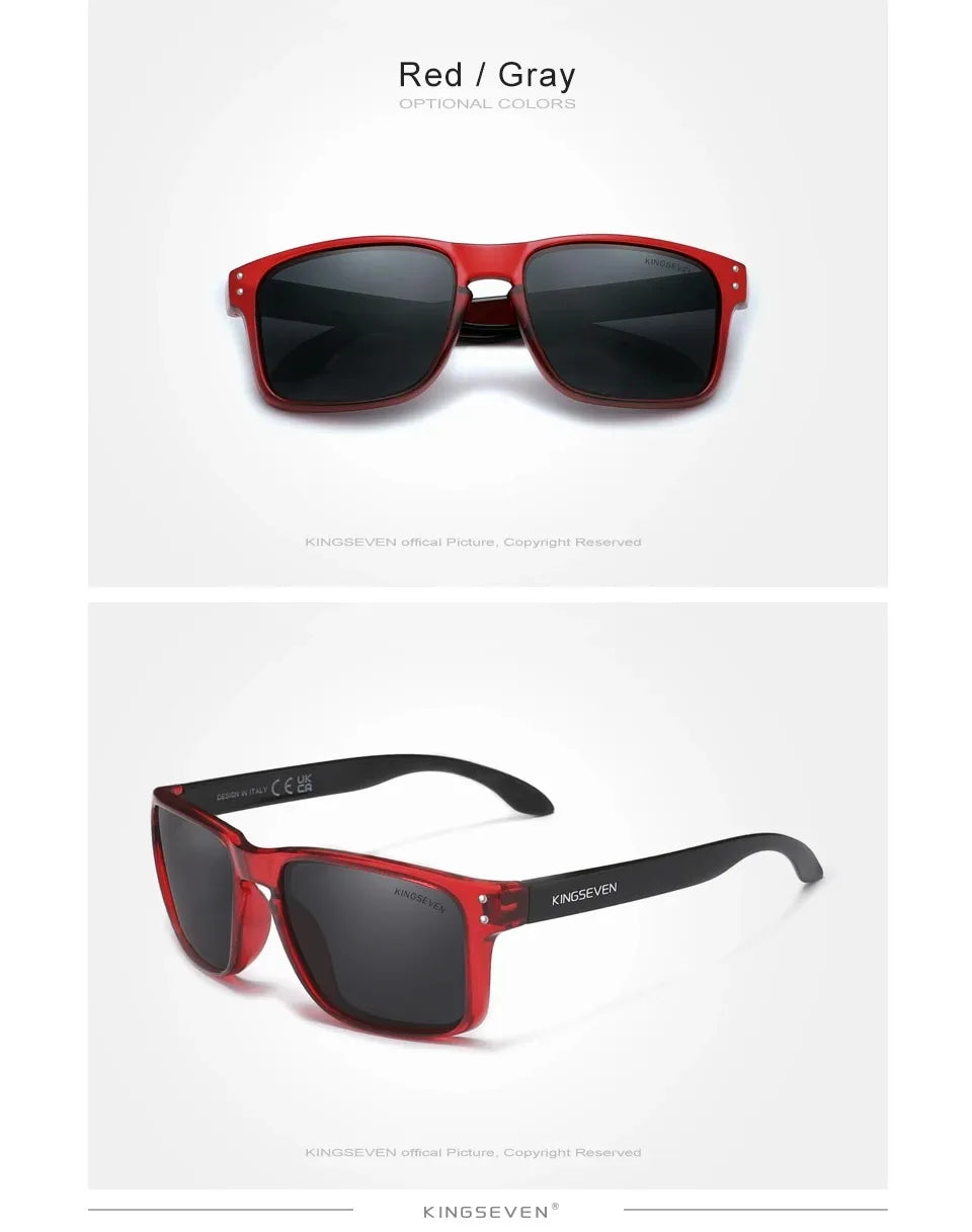 KINGSEVEN Rectangle Retro Polarized Sunglasses Women Men Cycling UV400 Glasses Anti-glare Outdoor Sports Causal Fishing Eyewear