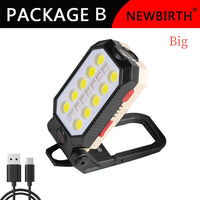 Multi-function Work Light Floodlight Glare Flashlight Built-in Battery Magnetic Suction Power Display Car Repair Emergency Lamps