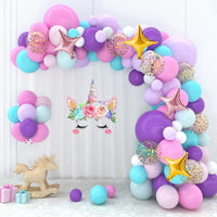 Rainbow Unicorn Balloons Garland Arch Kit Unicorn Birthday Party Decor Kids Wedding Birthday Supplies Baby Shower Latex Balloons