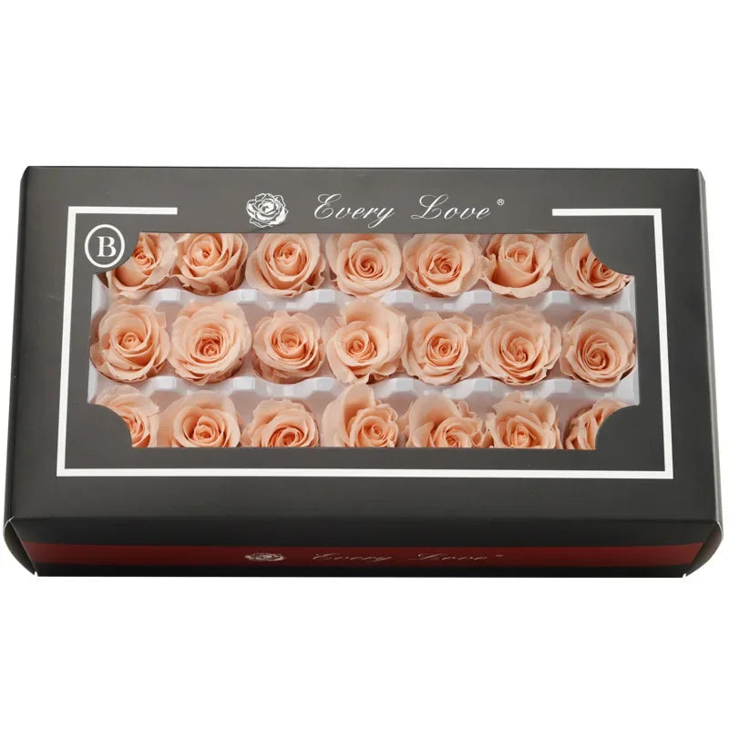Grade B 21PCS 2-3cm Mini Preserved Roses Heads Eternal Rose Gift Wedding Party DIY Material Preserved Roses Home Dried Flowers