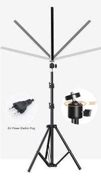 LED Fill Lamp Video Light Panel Bi-color 2700k-5700k Photography Lighting Live Stream Photo Studio Light With Stand EU Plug