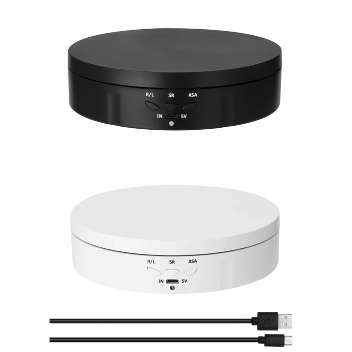 Motorised Rotating Mirror Display Stand,360 Degree Turntable, Jewellery Holder,USB Power Supply, Rotating Shooting, Three Speeds