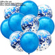 10/14pcs Mix Pink Rose Balloons Heart Star RoseGold Confetti Balloon Birthday Party Decorate Kids Adult Air Balls Wedding Globos
