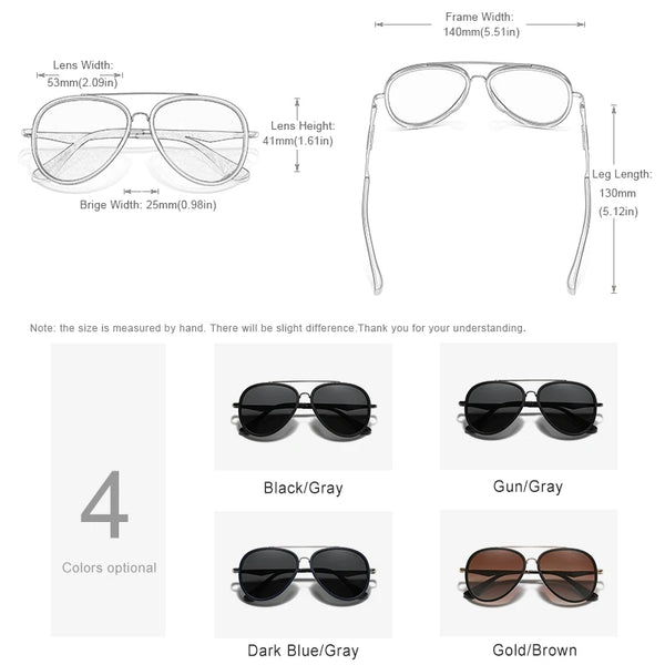 KINGSEVEN Men's Classic Sunglasses 2023 Polarized Brand Pilot Driving Male Sun Glasses Eyewear UV Blocking Protection Oculos