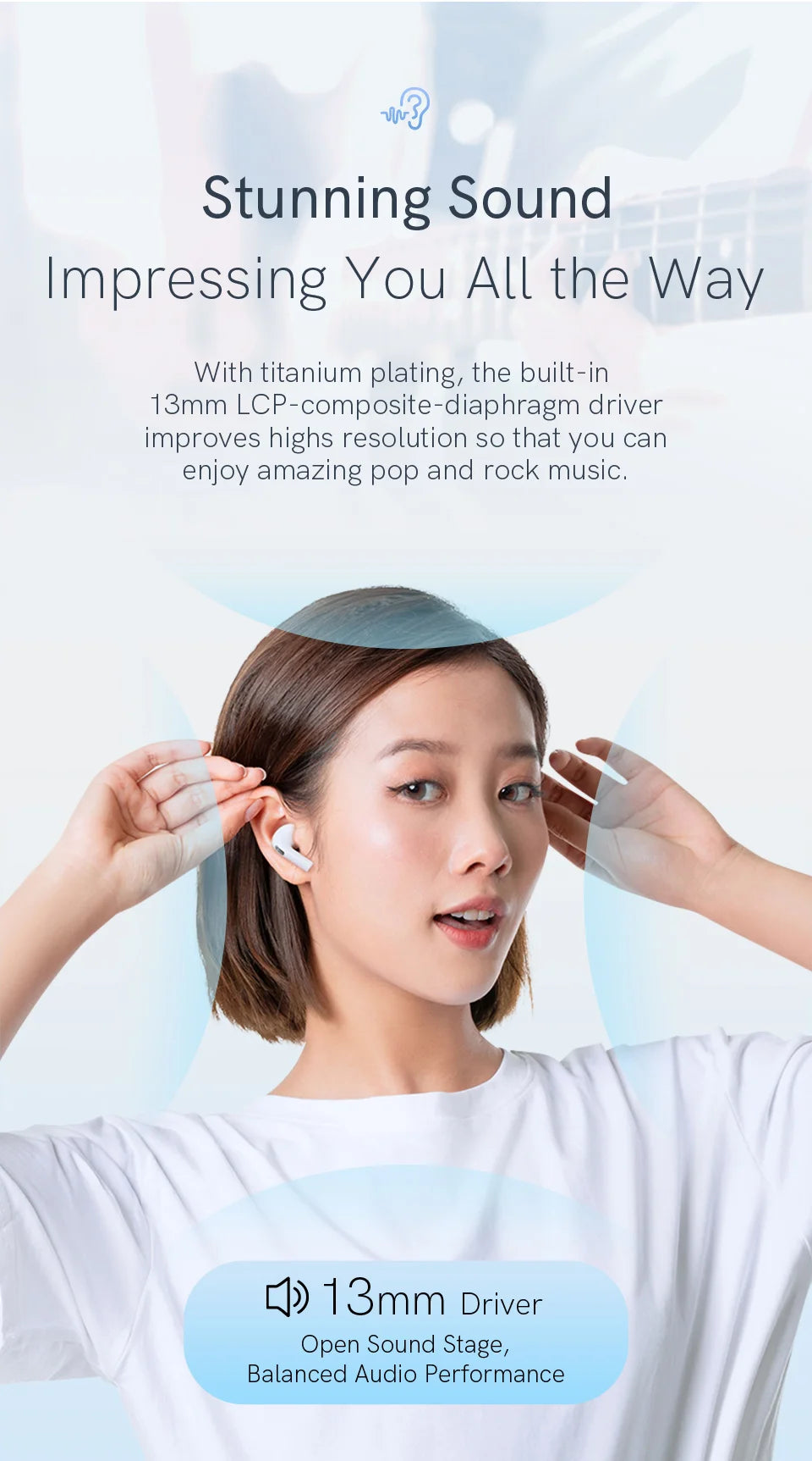 QCY T20 TWS Wireless Earphones Bluetooth 5.3 Earbuds 68ms Low Latency 13mm Driver HIFI Headphones 4 Mics+ENC HD Call Headsets