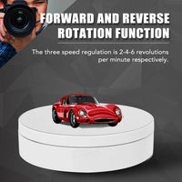 Motorised Rotating Mirror Display Stand,360 Degree Turntable, Jewellery Holder,USB Power Supply, Rotating Shooting, Three Speeds