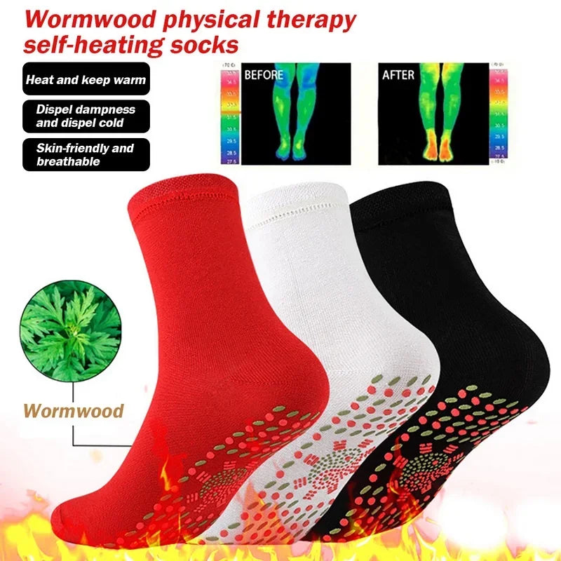 1/5pairs Tourmaline Self-Heating Socks Winter Warm Thermal Health Care Socks Slimming Health Short Sock Magnetic Therapy Sock