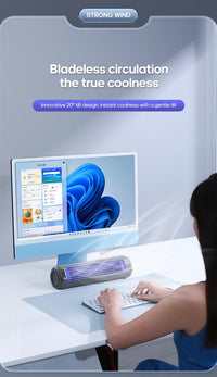 Newest Wall Mounted Air Conditioning Fan Silent Household Rechargeable Tower Fan Vertical Desktop Air Cooler  for Bedroom Living