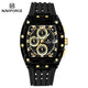NAVIFORCE Fashion Men Watch Quartz Chronograph  Clock 3ATM Waterproof Silicone Band Sports Casual Date Display Male Wristwatches